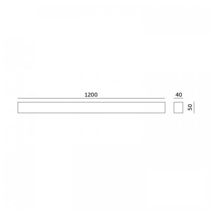 Plafonnier LED à montage en surface ou suspendu KOLINE LED/40W/230V 3000/4000/6500K 120 cm blanc