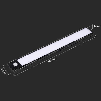 Luminaire LED pour dessous d'armoire de cuisine avec détecteur LED/2W/5V 3000K