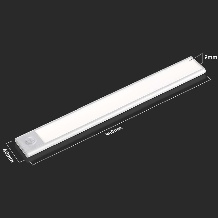 Luminaire LED pour dessous d'armoire de cuisine avec détecteur LED/2W/5V 4000K