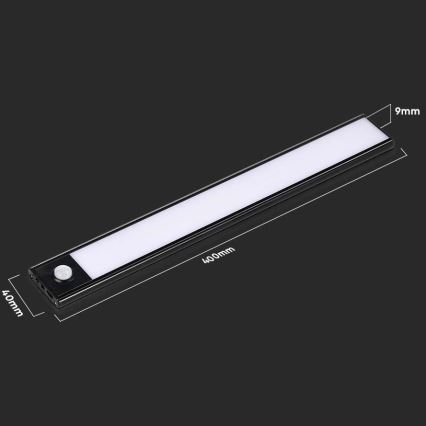 Luminaire LED pour dessous d'armoire de cuisine avec détecteur LED/2W/5V 4000K