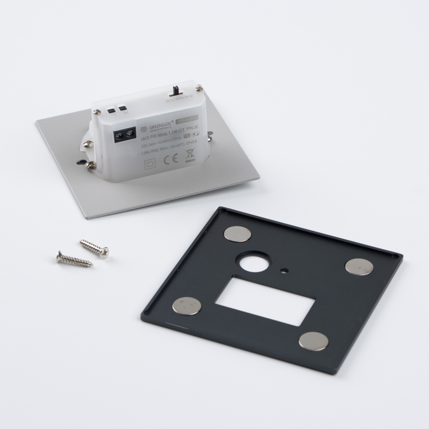 Luminaire LED pour escalier avec capteur de mouvement et crépusculaire, LED 1,5W/230V, 3000/4000/6500K, anthracite