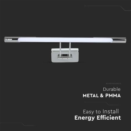 Luminaire LED pour miroir LED/13W/230V 3000K 64cm chromé