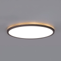 Luminaire LED pour salle de bains avec détecteur de mouvement et capteur crépusculaire NIVERA LED/12W/230V IP54 3000/4000/6000K Ø 22,5 cm noir + télécommande