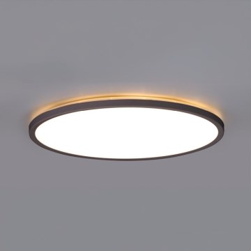 Luminaire LED pour salle de bains avec détecteur de mouvement et capteur crépusculaire NIVERA LED/12W/230V IP54 3000/4000/6000K Ø 22,5 cm noir + télécommande