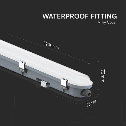 LED Réglette technique avec détecteur de mouvement et capteur crépusculaire LED/36W/230V 6500K IP65 120 cm