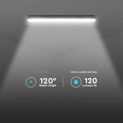 Luminaire linéaire LED technique avec module d'urgence LED/36W/230V 6500K IP65 2200 mAh 120 cm