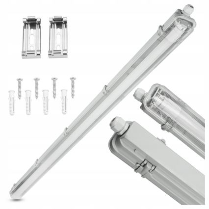 Luminaire LED technique pour tube T8 1x G13, 20 W, 230 V, 4000 K, 120 cm, IP65, blanc