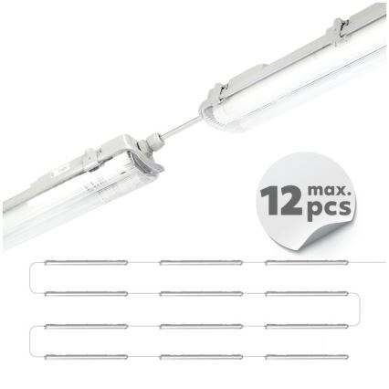 Luminaire LED technique T8 2xG13/18W/230V 6500K IP65 127 cm