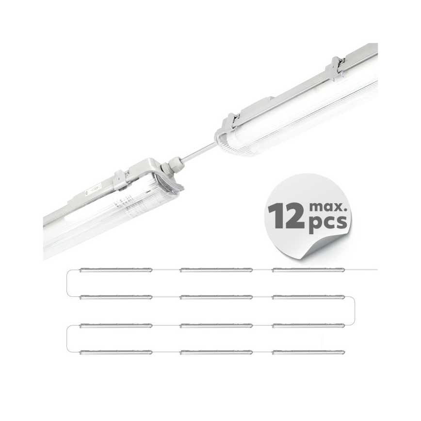 Luminaire LED technique T8 2xG13/18W/230V 6500K IP65 127 cm