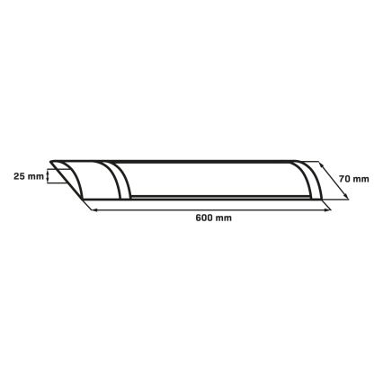 Luminaire LED tubulaire LED/18W/230V 4000K 60 cm noir