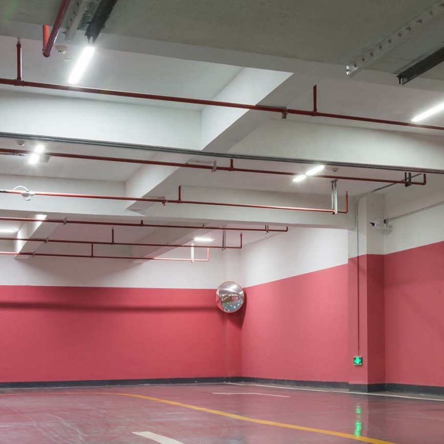 Luminaire technique LED type tube avec détecteur de mouvement et crépusculaire, 48 W, 230 V, IP65, 6500 K, 150 cm