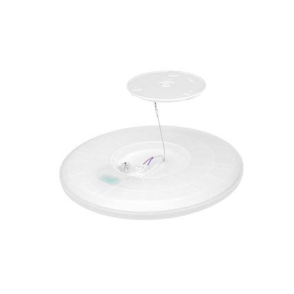 Luminaire de salle de bains avec détecteur de mouvement et crépusculaire NIVERA LED/32W/230V IP54 3000/4000/6000K d. 42 cm noir + Télécommande