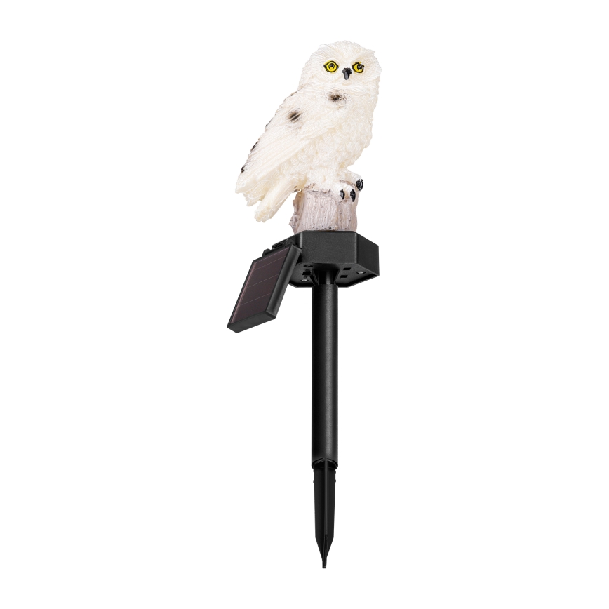 Luminaire décoratif solaire LED avec capteur, 6 LED / 1,2 V, 3000 K, 40 cm, 600 mAh, IP44, en forme de chouette