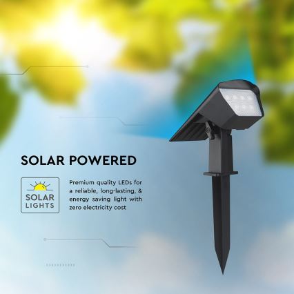 Luminaire solaire LED 2 en 1 LED/1,3W/3,7V 3000/4000/6400K IP65 1200 mAh