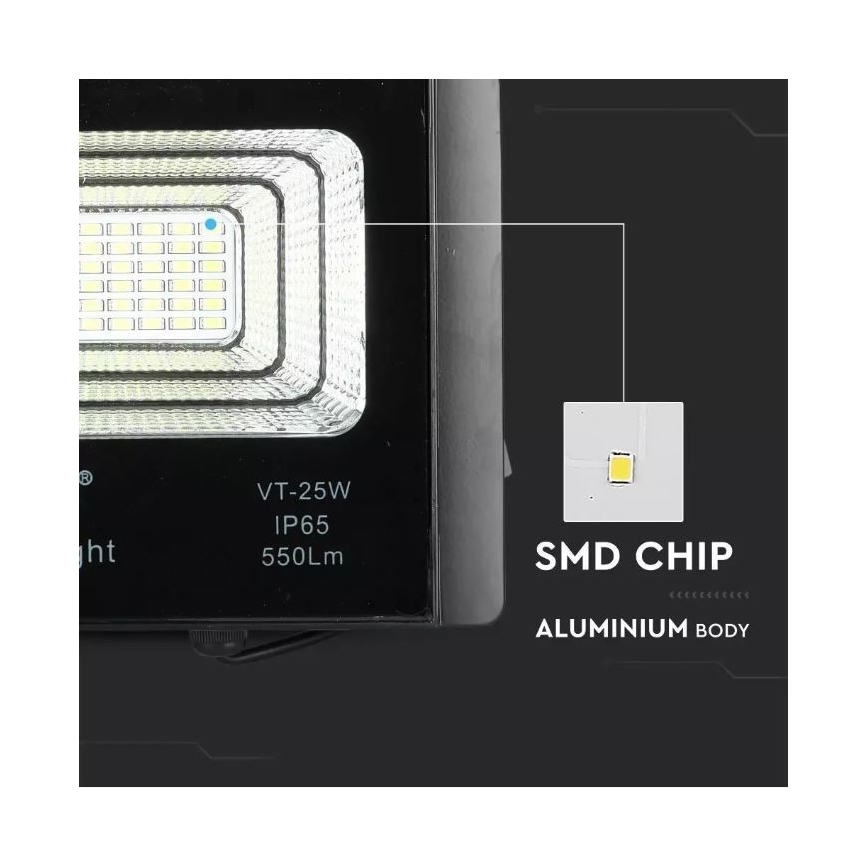 Luminaire solaire LED extérieur à intensité variable LED/12W/3,2V 6000K IP65 + télécommande