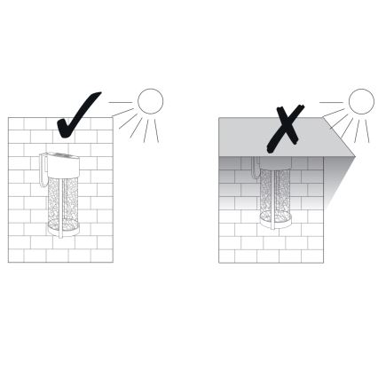 Luminaire solaire mural VETRO LED/1,2V IP44