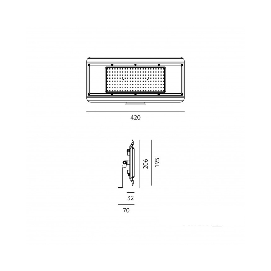Luminaire technique LED 4-en-1 MULTILUXO LED/200W/230V 4000K IP65 42 cm