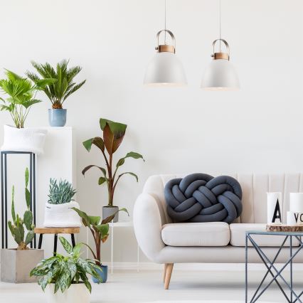 Deckenleuchte an Kabel DANIELLE 2xE27/60W/230V Buche