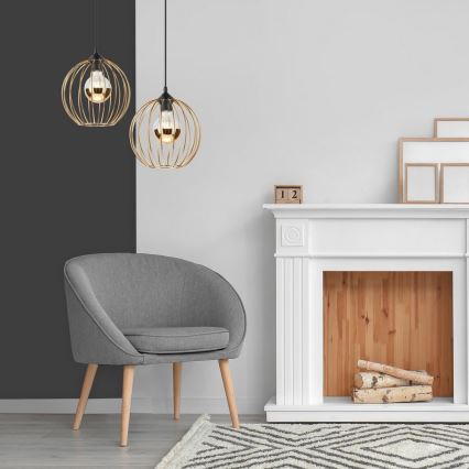 Deckenleuchte an Kabel ZOYA 1xE27/60W/230V goldfarben