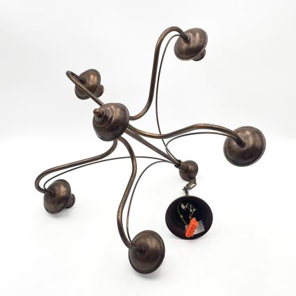 Lustre à chaîne ANTON 5xE14/15W/230V, bronze