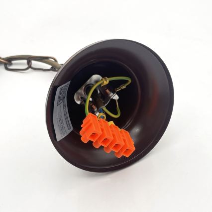 Lustre à chaîne ANTON 5xE14/15W/230V, bronze