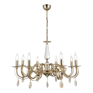 Lustre à chaîne CASTRO 8xE14/40W/230V doré
