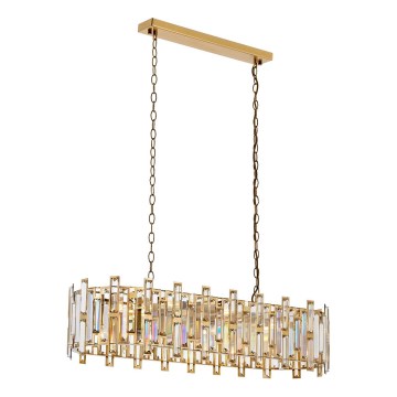 Lustre à chaîne CRYSTALLINE 13xE14/40W/230V, doré
