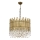 Lustre à chaîne CRYSTALLINE 6xE27/40W/230V Ø 40 cm en laiton
