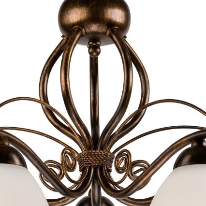 Lustre à chaîne RETRO II 5xE27/60W/230V, patine noire