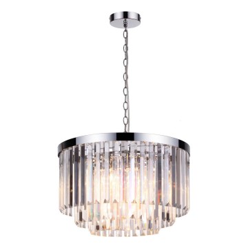 Lustre à chaîne VETRO 5xE14/60W/230V chrome brillant