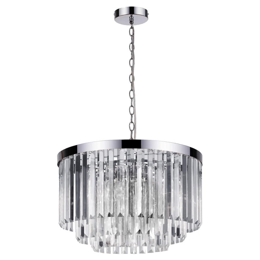 Lustre à chaîne VETRO 5xE14/60W/230V chrome brillant