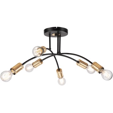 Lustre à montage en saillie ANYA 6xE27/15W/230V noir/doré