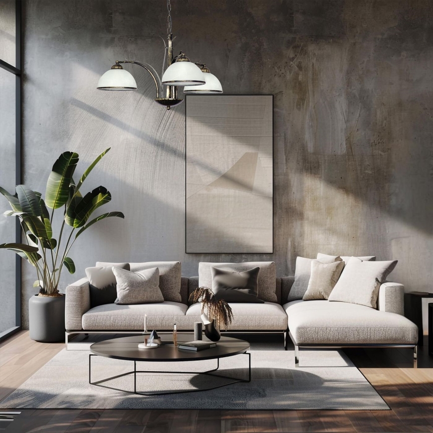 Lustre avec chaîne KORFU 3xE27/60W/230V