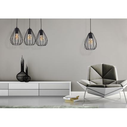 Lustre avec fil BRYLANT BLACK 1xE27/60W/230V