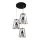 Lustre avec fil ROLLER 3xE27/15W/230V