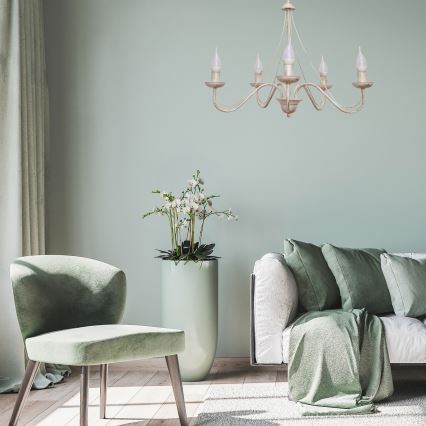 Lustre avec tige MALBO III 5xE14/10W/230V