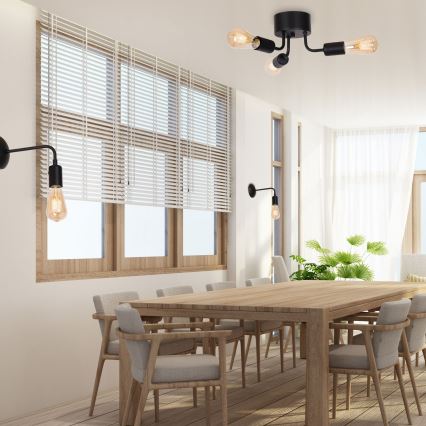 Lustre BRENDA 3xE27/60W/230V noir