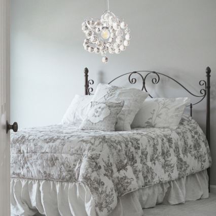 Lustre en cristal avec fil VIOLETA 1xE27/15W/230V