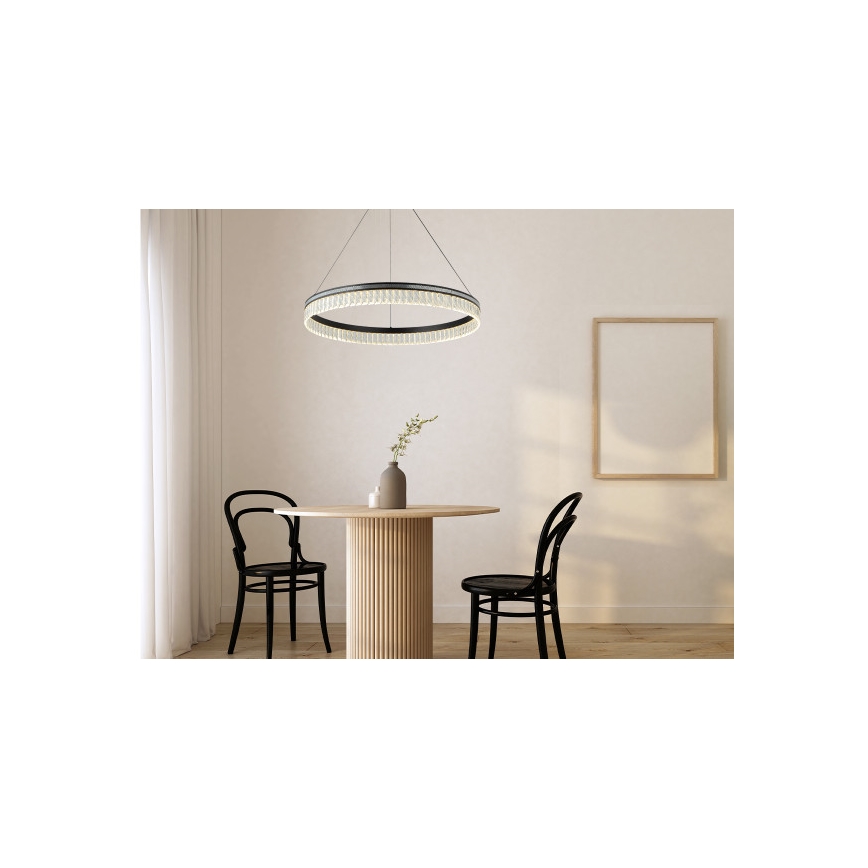 Suspension en cristal LED dimmable THALIA LED/55W/230V 3000-6000K Ø 80 cm + télécommande