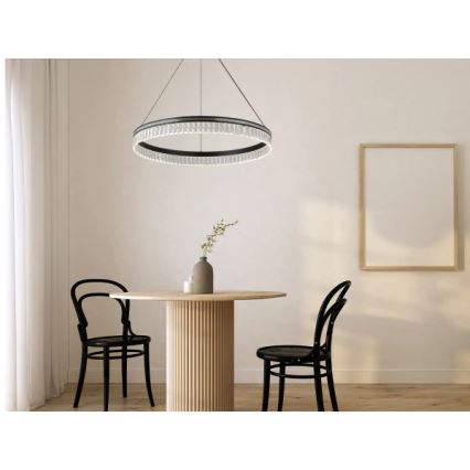Suspension en cristal LED dimmable THALIA LED/55W/230V 3000-6000K Ø 80 cm + télécommande