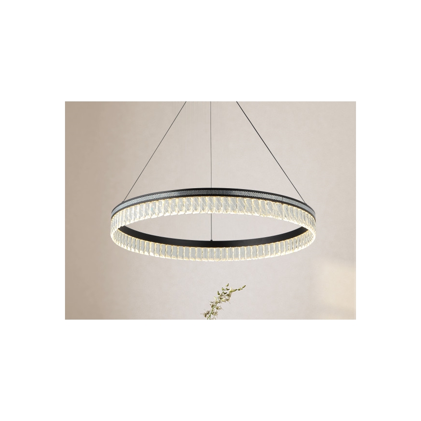 Suspension en cristal LED dimmable THALIA LED/55W/230V 3000-6000K Ø 80 cm + télécommande