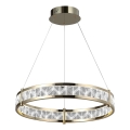 Lustre en cristal LED dimmable suspendu sur câble ENRIQUE LED/55W//230V 3000-6000K Ø 80 cm + télécommande