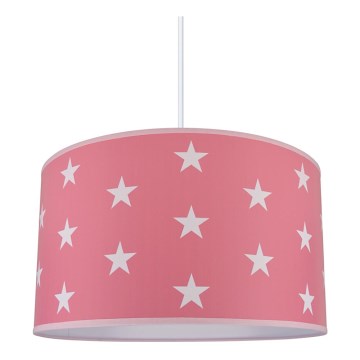 Lustre enfant STARS PINK 1xE27/60W/230V