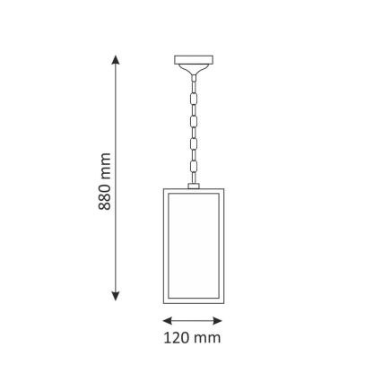 Lustre extérieur MALMO 1xE27/15W/230V noir IP44