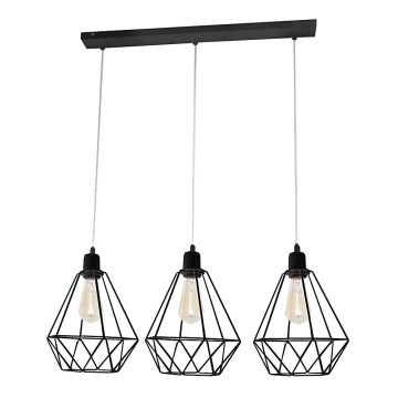 Lustre KARO 3xE27/15W/230V noir