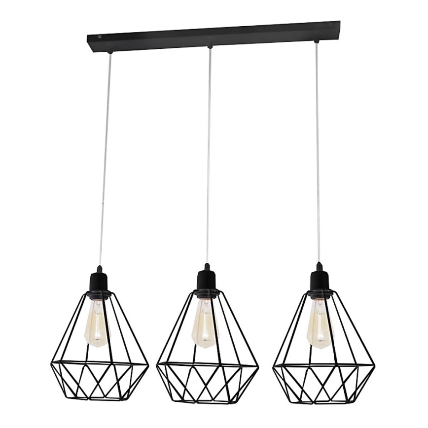 Lustre KARO 3xE27/15W/230V noir