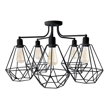 Lustre KARO 5xE27/15W/230V noir