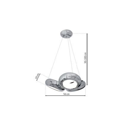 Lustre LED avec fil MERCURIO 3xLED/12W/230V