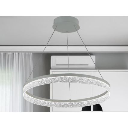Suspension LED dimmable sur câble ALIANZ LED/60W/230V 3000–6000K Ø 80 cm + télécommande