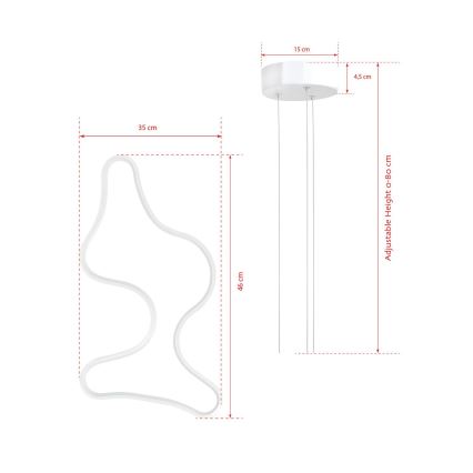 Lustre LED sur câble ARTISAN LED/36W/230V 6500K blanc